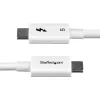 StarTech.com 3ft (1m) Thunderbolt 5 Cable, 80Gbps/Up to 120Gbps, 240W PD, 8K 60Hz, Certified Thunderbolt Cable, Compatible w/Thunderbolt 4/USB4/USB-C - White