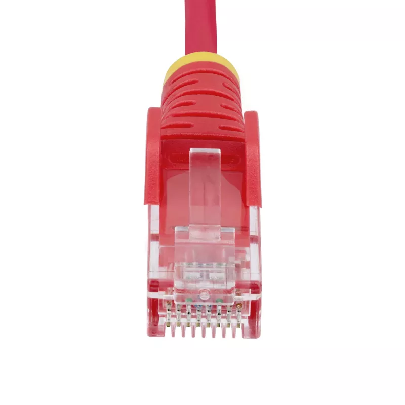 StarTech.com 2.5m Red Slim CAT6 Ethernet Cable, Snagless, 100W PoE, UTP, LSZH, 28AWG Pure Bare Copper Wire, Slim RJ45 Network Patch Cord w/Strain Reliefs, Individually Tested