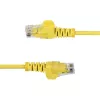 StarTech.com 2.5m Yellow Slim CAT6 Ethernet Cable, Snagless, 100W PoE, UTP, LSZH, 28AWG Pure Bare Copper Wire, Slim RJ45 Network Patch Cord w/Strain Reliefs, Individually Tested