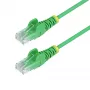 StarTech.com 2m Green Slim CAT6 Ethernet Cable, Snagless, 100W PoE, UTP, LSZH, 28AWG Pure Bare Copper Wire, Slim RJ45 Network Patch Cord w/Strain Reliefs, Individually Tested