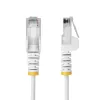 StarTech.com 50cm White Slim CAT6 Ethernet Cable, Snagless, 100W PoE, UTP, LSZH, 28AWG Pure Bare Copper Wire, Slim RJ45 Network Patch Cord w/Strain Reliefs, Individually Tested
