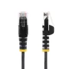 StarTech.com 5m Black Slim CAT6 Ethernet Cable, Snagless, 100W PoE, UTP, LSZH, 28AWG Pure Bare Copper Wire, Slim RJ45 Network Patch Cord w/Strain Reliefs, Individually Tested