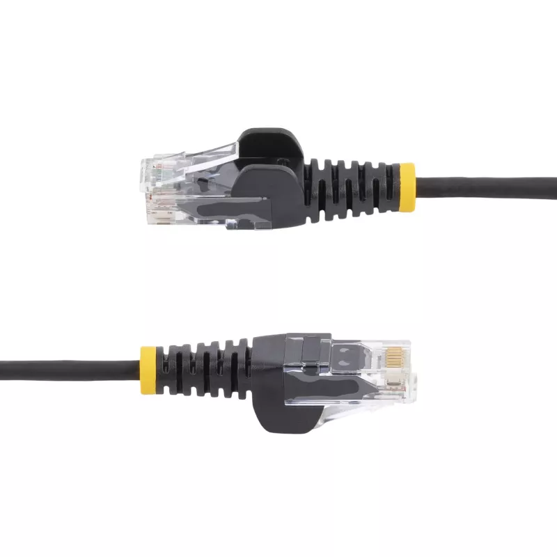 StarTech.com 5m Black Slim CAT6 Ethernet Cable, Snagless, 100W PoE, UTP, LSZH, 28AWG Pure Bare Copper Wire, Slim RJ45 Network Patch Cord w/Strain Reliefs, Individually Tested