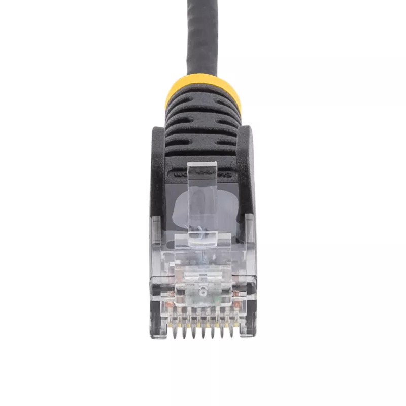 StarTech.com 5m Black Slim CAT6 Ethernet Cable, Snagless, 100W PoE, UTP, LSZH, 28AWG Pure Bare Copper Wire, Slim RJ45 Network Patch Cord w/Strain Reliefs, Individually Tested