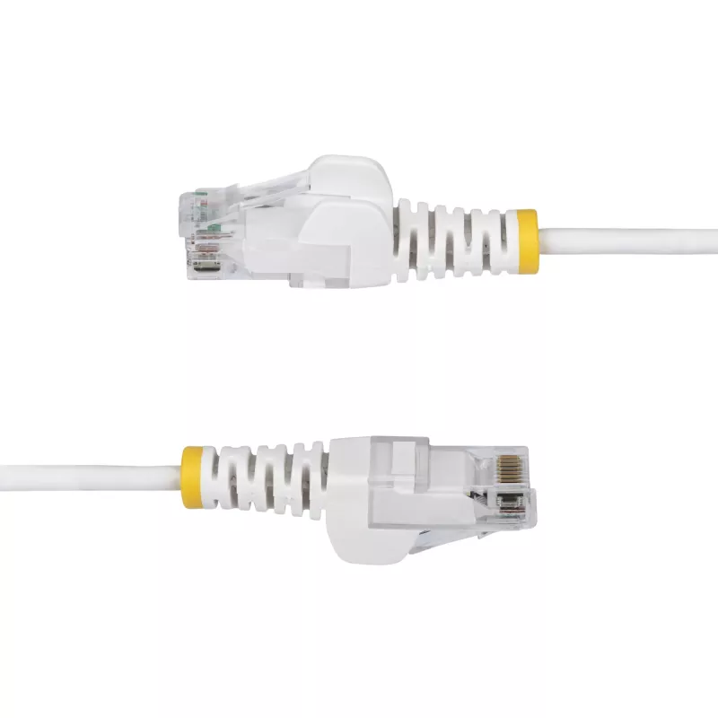 StarTech.com 5m White Slim CAT6 Ethernet Cable, Snagless, 100W PoE, UTP, LSZH, 28AWG Pure Bare Copper Wire, Slim RJ45 Network Patch Cord w/Strain Reliefs, Individually Tested
