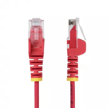 StarTech.com 5m Red Slim CAT6 Ethernet Cable, Snagless, 100W PoE, UTP, LSZH, 28AWG Pure Bare Copper Wire, Slim RJ45 Network Patch Cord w/Strain Reliefs, Individually Tested