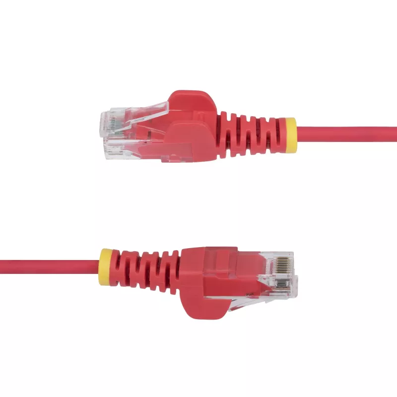 StarTech.com 5m Red Slim CAT6 Ethernet Cable, Snagless, 100W PoE, UTP, LSZH, 28AWG Pure Bare Copper Wire, Slim RJ45 Network Patch Cord w/Strain Reliefs, Individually Tested