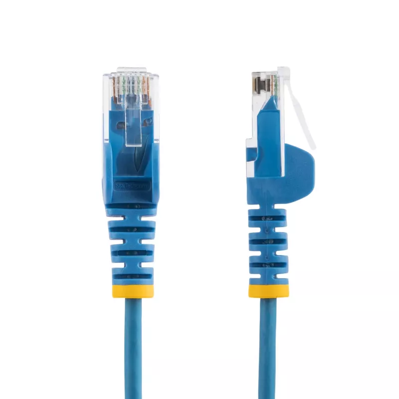 StarTech.com 10m Blue Slim CAT6 Ethernet Cable, Snagless, 100W PoE, UTP, LSZH, 28AWG Pure Bare Copper Wire, Slim RJ45 Network Patch Cord w/Strain Reliefs, Individually Tested