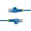 StarTech.com 10m Blue Slim CAT6 Ethernet Cable, Snagless, 100W PoE, UTP, LSZH, 28AWG Pure Bare Copper Wire, Slim RJ45 Network Patch Cord w/Strain Reliefs, Individually Tested