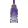 StarTech.com 2m Purple Slim CAT6 Ethernet Cable, Snagless, 100W PoE, UTP, LSZH, 28AWG Pure Bare Copper Wire, Slim RJ45 Network Patch Cord w/Strain Reliefs, Individually Tested