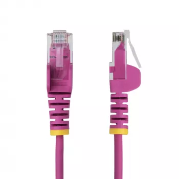 StarTech.com 3m Pink Slim CAT6 Ethernet Cable, Snagless, 100W PoE, UTP, LSZH, 28AWG Pure Bare Copper Wire, Slim RJ45 Network Patch Cord w/Strain Reliefs, Individually Tested