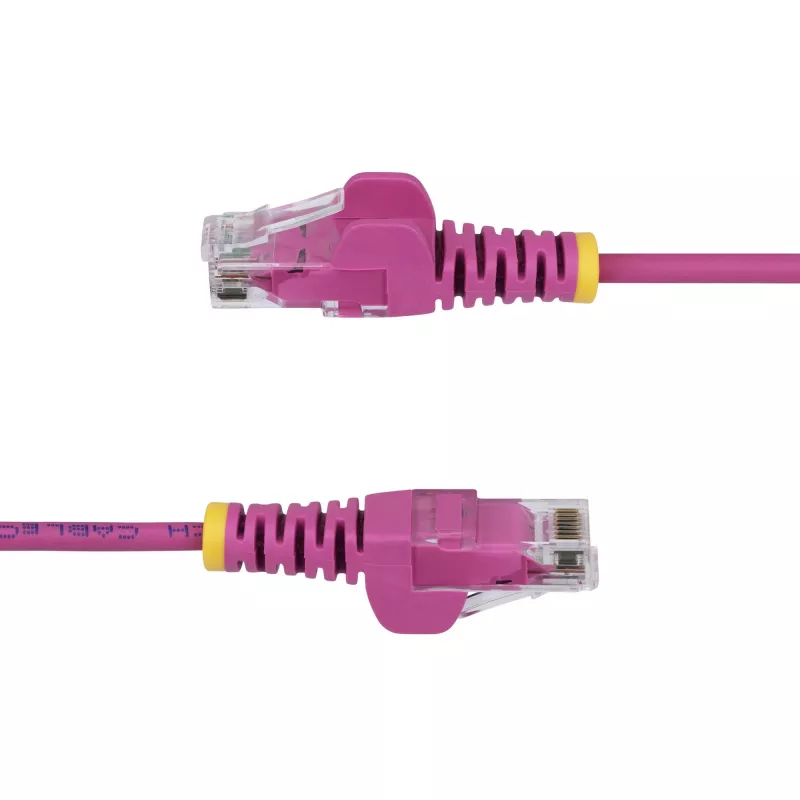 StarTech.com 5m Pink Slim CAT6 Ethernet Cable, Snagless, 100W PoE, UTP, LSZH, 28AWG Pure Bare Copper Wire, Slim RJ45 Network Patch Cord w/Strain Reliefs, Individually Tested