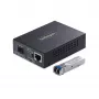 StarTech.com Gigabit Ethernet Copper-to-Fiber Media Converter, SM LC, 40km, 10/100/1000 Mbps, RJ45 to LC, Full Metal, 9K Jumbo Frames, TAA Compliant