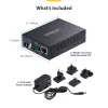 StarTech.com Gigabit Ethernet Copper-to-Fiber Media Converter, SM LC, 40km, 10/100/1000 Mbps, RJ45 to LC, Full Metal, 9K Jumbo Frames, TAA Compliant