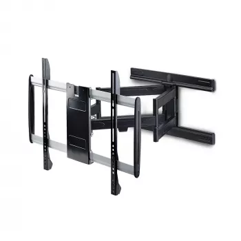 StarTech.com Ultra-Slim Articulating TV Wall Mount for up to 65-inch and 99lb/45kg Flat Screens, VESA 600x400, TAA-Compliant Low-Profile Bracket