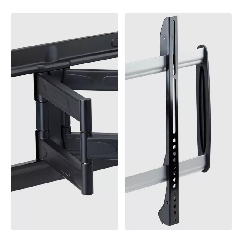 StarTech.com Ultra-Slim Articulating TV Wall Mount for up to 65-inch and 99lb/45kg Flat Screens, VESA 600x400, TAA-Compliant Low-Profile Bracket