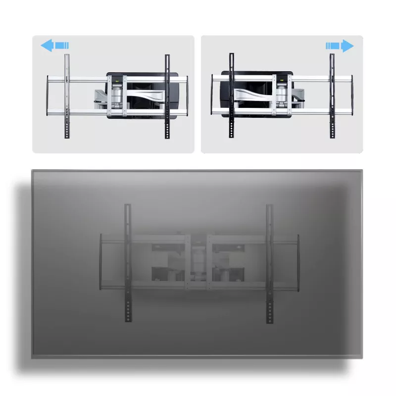 StarTech.com Heavy-Duty Articulating TV Wall Mount for up to 100-inch and 187.4lb/85kg Flat Screens, VESA 800x500, Low-Profile Bracket, TAA-Compliant