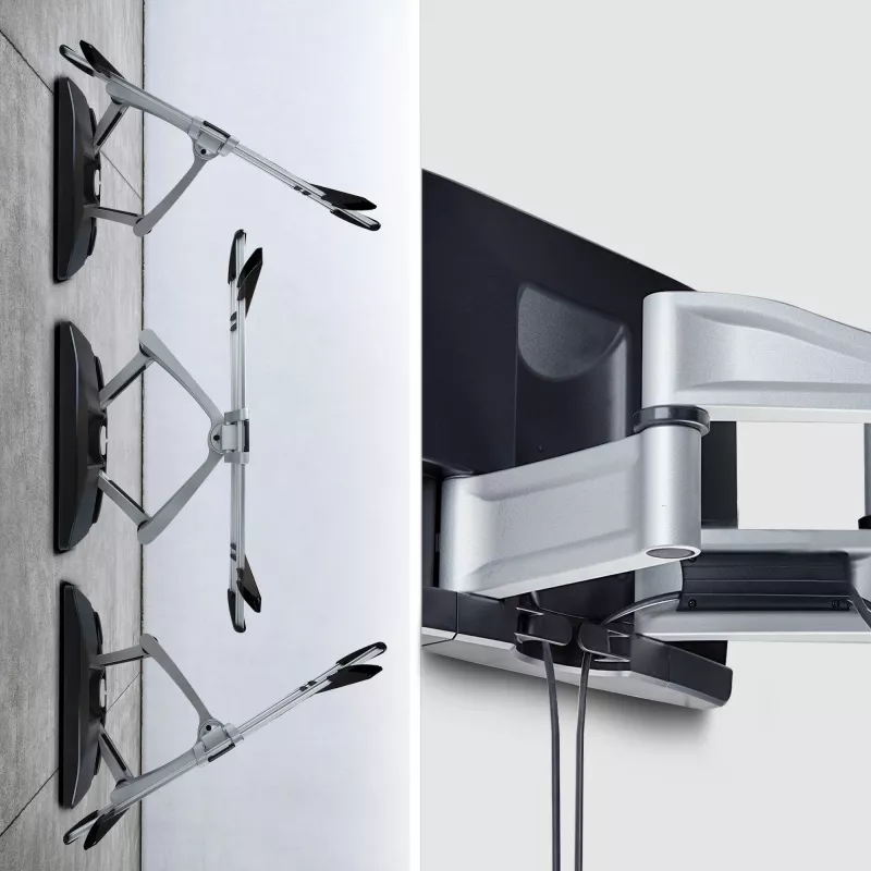 StarTech.com Heavy-Duty Articulating TV Wall Mount for up to 100-inch and 187.4lb/85kg Flat Screens, VESA 800x500, Low-Profile Bracket, TAA-Compliant