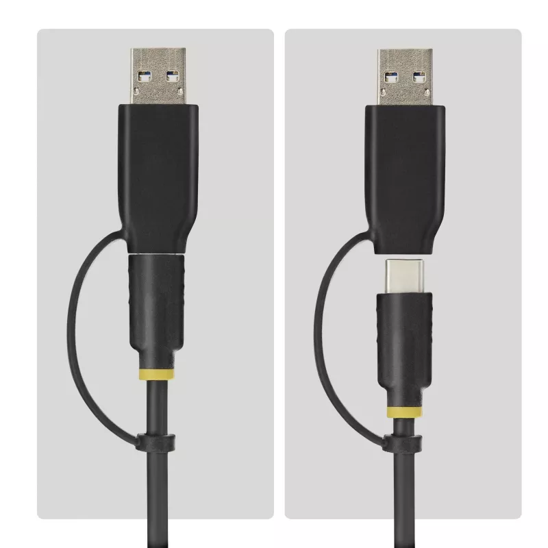 StarTech.com USB-C/USB-A to M.2 NVMe and 2.5in/3.5in SATA Adapter, 10Gbps, Tool-Free External SSD Hard Drive Reader, B+M/M-Key
