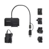 StarTech.com USB-C/USB-A to M.2 NVMe and 2.5in/3.5in SATA Adapter, 10Gbps, Tool-Free External SSD Hard Drive Reader, B+M/M-Key
