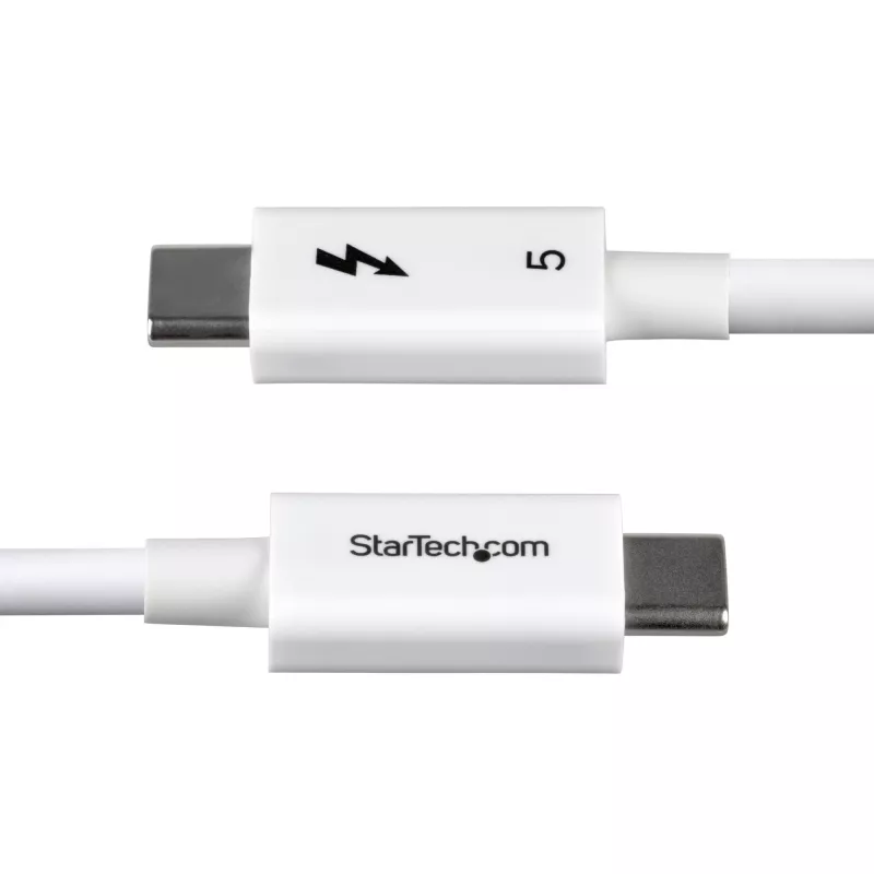 StarTech.com 2.6ft (80cm) Thunderbolt 5 Cable, 80Gbps/Up to 120Gbps, 240W PD, 8K 60Hz, Certified Thunderbolt Cable, Compatible w/Thunderbolt 4/USB4/USB-C - White