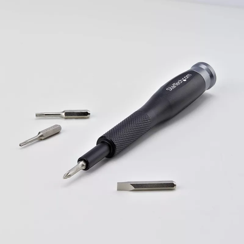 StarTech.com 40-Piece Computer Repair Toolkit for Laptop/PC/Electronics/Phone, 30-Bit Precision Screwdriver Set, Removable Lid with Magnetic Pad, Prying Tools