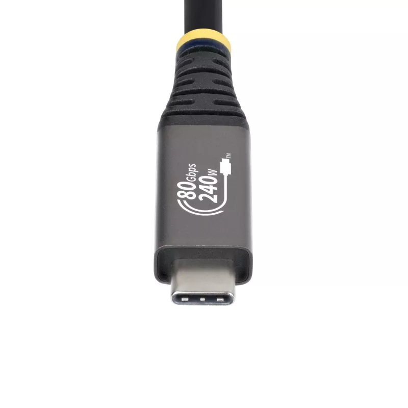 StarTech.com 1.5m (5ft) USB4 Cable, 80Gbps, USB-IF Certified USB-C Cable, 240W PD, 8K 120Hz/4K 240Hz DP2.1 DP80, TPE Jacket, Thunderbolt 4 Compatible - Black USB-C Cord