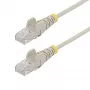 StarTech.com 25cm Gray Slim CAT6 Ethernet Cable, Snagless, 100W PoE, UTP, LSZH, 28AWG Pure Bare Copper Wire, Slim RJ45 Network Patch Cord w/Strain Reliefs, Individually Tested