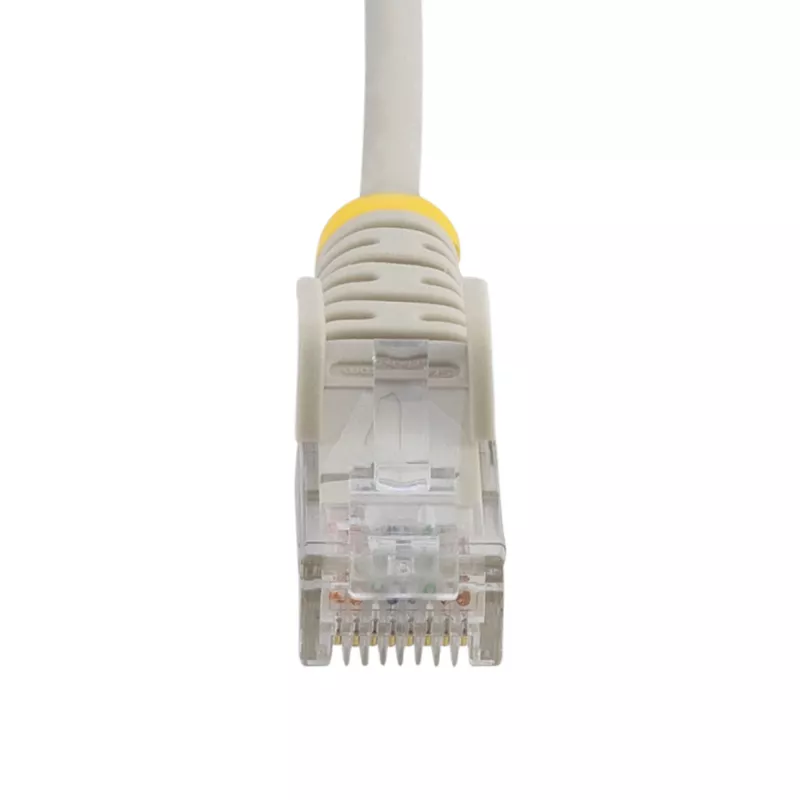 StarTech.com 25cm Gray Slim CAT6 Ethernet Cable, Snagless, 100W PoE, UTP, LSZH, 28AWG Pure Bare Copper Wire, Slim RJ45 Network Patch Cord w/Strain Reliefs, Individually Tested