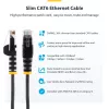 StarTech.com 25cm Gray Slim CAT6 Ethernet Cable, Snagless, 100W PoE, UTP, LSZH, 28AWG Pure Bare Copper Wire, Slim RJ45 Network Patch Cord w/Strain Reliefs, Individually Tested