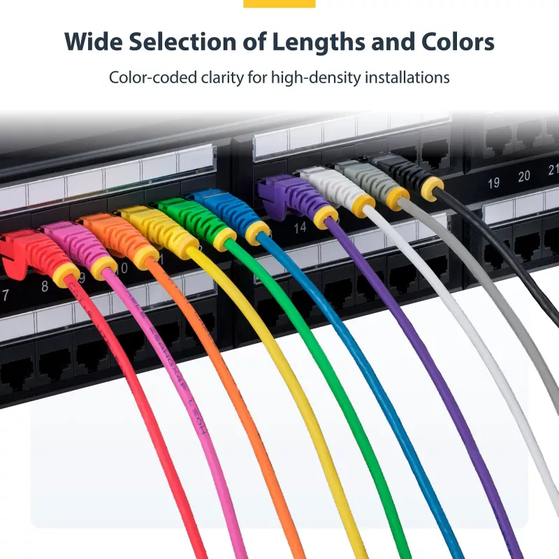 StarTech.com 25cm Gray Slim CAT6 Ethernet Cable, Snagless, 100W PoE, UTP, LSZH, 28AWG Pure Bare Copper Wire, Slim RJ45 Network Patch Cord w/Strain Reliefs, Individually Tested