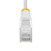 StarTech.com 25cm White Slim CAT6 Ethernet Cable, Snagless, 100W PoE, UTP, LSZH, 28AWG Pure Bare Copper Wire, Slim RJ45 Network Patch Cord w/Strain Reliefs, Individually Tested