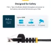 StarTech.com 25cm Orange Slim CAT6 Ethernet Cable, Snagless, 100W PoE, UTP, LSZH, 28AWG Pure Bare Copper Wire, Slim RJ45 Network Patch Cord w/Strain Reliefs, Individually Tested