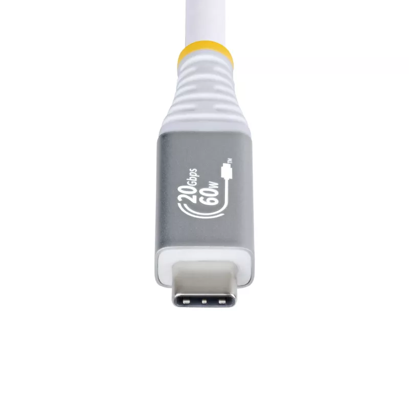 StarTech.com 3m (10ft) USB4 Cable, 20Gbps, USB-IF Certified USB-C Cable, 60W PD, 4K 120Hz DP 1.4, TPE Jacket, White USB-C Cord