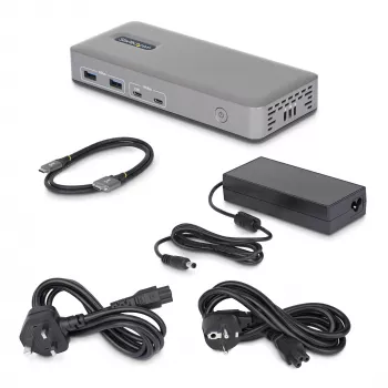 StarTech.com Dual-Monitor USB-C Docking Station, HDMI, 4K 60Hz, 100W Laptop Charging, 1GbE, Driverless, Multi-Monitor Dock For Windows