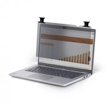StarTech.com 14-inch 16:9 Bright Privacy Screen Filter with Touch, Flip-Over, 75% Light Transmittance, Anti-Glare Privacy Filter, +/- 30 Deg. View Angle