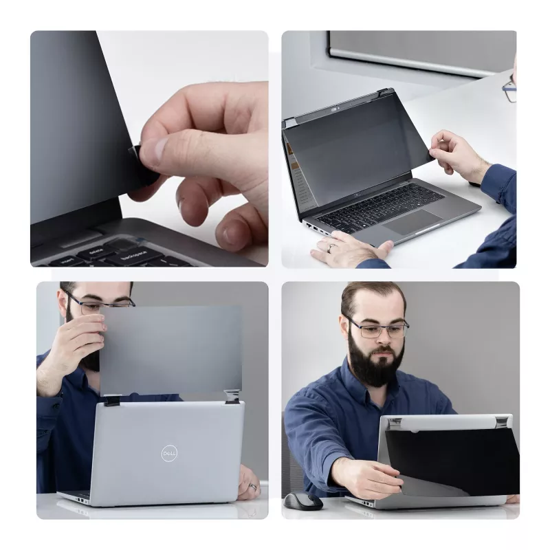 StarTech.com 13.3-inch 16:9 Bright Privacy Screen Filter with Touch, Flip-Over, 75% Light Transmittance, Anti-Glare Privacy Filter, +/- 30 Deg. View Angle