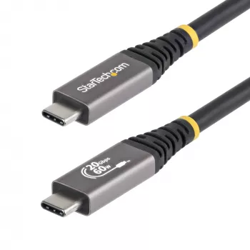 StarTech.com 3m (10ft) USB4 Cable, 20Gbps, USB-IF Certified USB-C Cable, 60W PD, 4K 120Hz DP 2.1, TPE Jacket, Black USB-C Cord