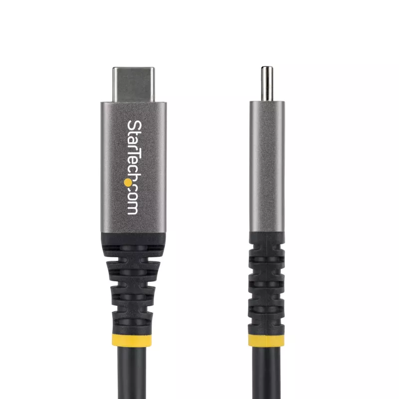 StarTech.com 3m (10ft) USB4 Cable, 20Gbps, USB-IF Certified USB-C Cable, 60W PD, 4K 120Hz DP 2.1, TPE Jacket, Black USB-C Cord