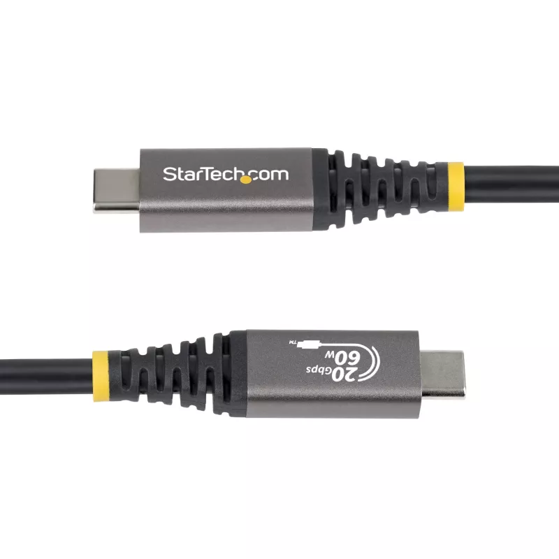 StarTech.com 3m (10ft) USB4 Cable, 20Gbps, USB-IF Certified USB-C Cable, 60W PD, 4K 120Hz DP 2.1, TPE Jacket, Black USB-C Cord