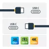 StarTech.com 3m (10ft) USB4 Cable, 20Gbps, USB-IF Certified USB-C Cable, 60W PD, 4K 120Hz DP 2.1, TPE Jacket, Black USB-C Cord