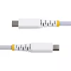 StarTech.com 1m (3ft) White USB-C Charging Cable, 60W (3A) PD, Dual-Layer Braided Nylon/TPE Jacket, Rugged USB C Charging Cord, USB 2.0 Laptop Charger Cable