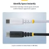 StarTech.com 1m (3ft) White USB-C Charging Cable, 60W (3A) PD, Dual-Layer Braided Nylon/TPE Jacket, Rugged USB C Charging Cord, USB 2.0 Laptop Charger Cable
