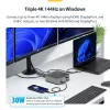 StarTech.com Thunderbolt 5 Docking Station, DP / HDMI, Triple Monitor Dock up to 4K 144Hz or Dual 8K 60Hz, 5x USB Ports, 140W Laptop Charging