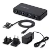 StarTech.com 4-Port USB-A Hub, 5Gbps, Self-Powered, 2-in-1 USB-C and USB-A Host Cable, 1x BC 1.2 Charging Port, 24W Power Adapter Included, MacBook and Windows