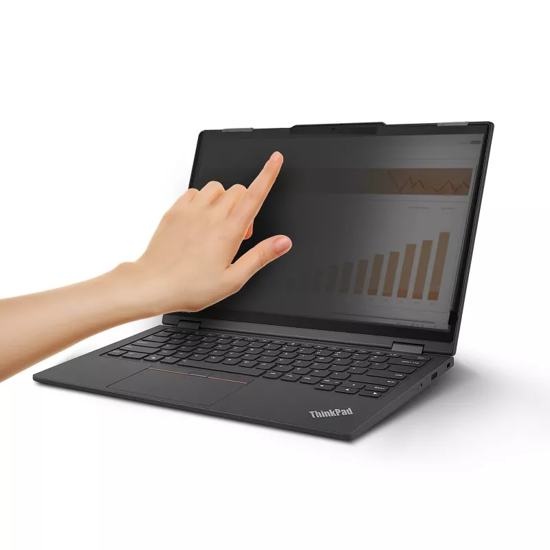 StarTech.com Lenovo X13 Yoga Gen 4 Bright Privacy Screen Filter with Touch, Flip-Over, 75% Light Transmittance, Anti-Glare Privacy Filter, +/- 30 Deg. View Angle