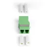StarTech.com LC to LC Coupler 10 Pack, OS2 Single Mode SC Footprint LC Fiber Optic Coupler without Flange, LC/APC Duplex Adapter