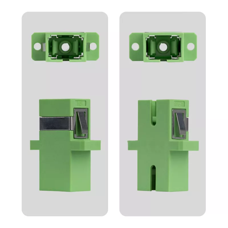 StarTech.com SC to SC Coupler 10 Pack, OS2 Single Mode SC Fiber Optic Coupler with Flange, SC/APC Simplex Adapter