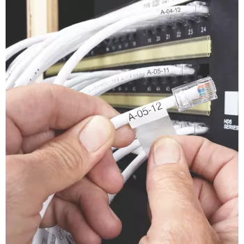 DYMO XTL Laminated Wire/Cable Wrap | 21 mm x 39 mm | Black on White