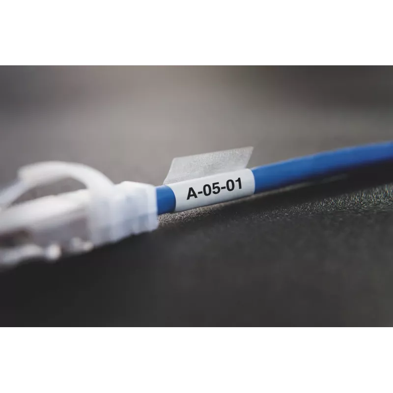 DYMO XTL Laminated Wire/Cable Wrap | 21 mm x 39 mm | Black on White